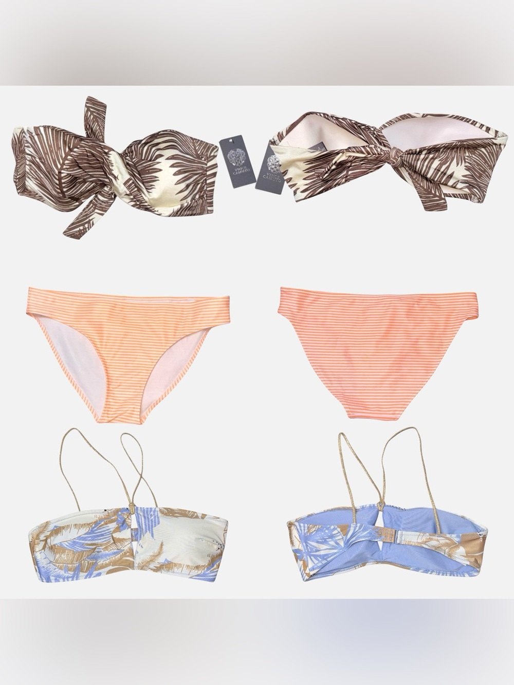 Vince Camuto x Aerie Bikini Swim Bundle Tropical Bandeau Swimwear | Size M | NWT